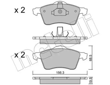 Дисковой тормозной механизм METELLI для VW TRANSPORTER IV c бортовой платформой/ходовая часть (70XD) 1.9 TD