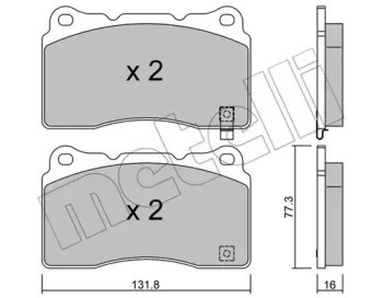 Дисковой тормозной механизм METELLI для SUBARU IMPREZA седан (GD) 2.0 WRX STi AWD (GDB)