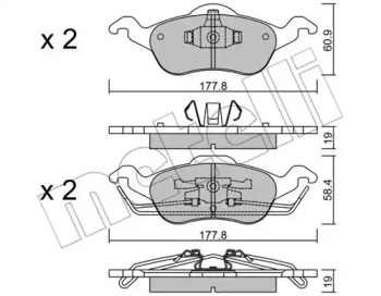 Тормозные колодки METELLI для FORD FOCUS седан (DFW) 1.8 16V
