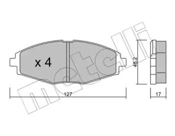 Тормозные колодки METELLI для CHEVROLET MATIZ (M200, M250) 1.0