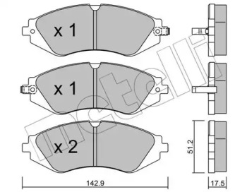 Тормозные колодки METELLI для CHEVROLET NUBIRA седан 2.0 D