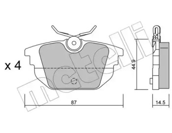 Тормозные колодки METELLI для ALFA ROMEO 146 (930_) 1.9 JTD (930.B4B)
