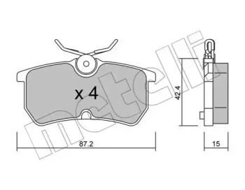 Тормозные колодки METELLI для FORD FOCUS седан (DFW) 1.8 16V