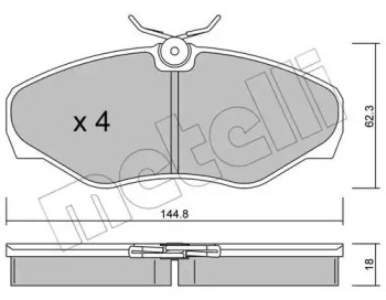 Дисковой тормозной механизм METELLI для NISSAN PRIMASTAR Фургон (X83) 1.9 dCi 100