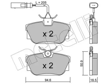 Запчасти для ТО METELLI для VW TRANSPORTER IV c бортовой платформой/ходовая часть (70XD) 2.5 TDI