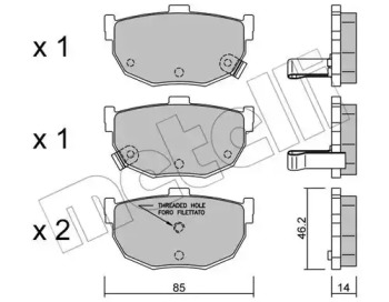 Дисковой тормозной механизм METELLI для NISSAN BLUEBIRD (U11) 1.8 Turbo
