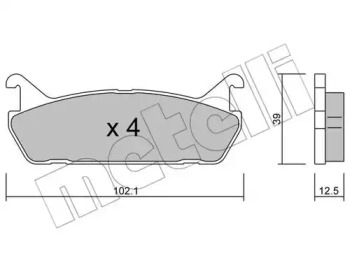 Дисковой тормозной механизм METELLI для MAZDA 323 S IV (BG) 1.8 16V Turbo 4WD