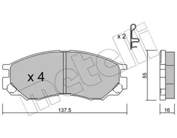 Запчасти для ТО METELLI для MITSUBISHI L 400 автобус (PD_W, PC_W, PA_V, PB_V, PA_W) 2.0 (PA3W)