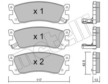 Дисковой тормозной механизм METELLI для MAZDA 929 III (HC) 2.2 i