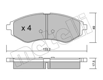 Тормозные колодки METELLI для CHEVROLET KALOS 1.2