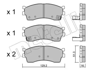 Дисковой тормозной механизм METELLI для KIA SHUMA (FB) 1.8 i 16V