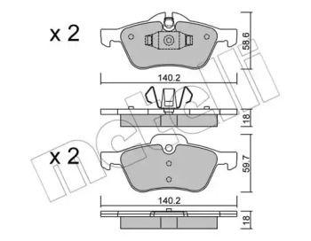 Дисковой тормозной механизм METELLI для MINI MINI Кабриолет (R52) Cooper