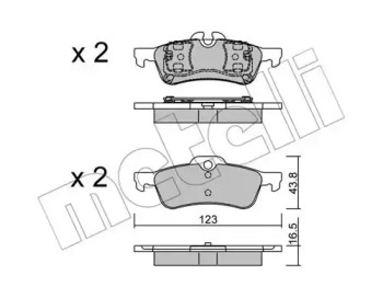 Дисковой тормозной механизм METELLI для MINI MINI Кабриолет (R52) Cooper