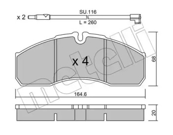 Дисковой тормозной механизм METELLI для NISSAN CABSTAR E (TL_, VL_) 125.35, 125.45 (TL0, VL0)
