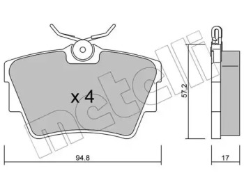 Дисковой тормозной механизм METELLI для NISSAN NV300 Kombi (X82) 1.6 dci 95