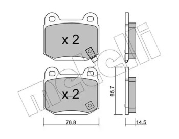 Дисковой тормозной механизм METELLI для SUBARU IMPREZA седан (GD) 2.0 WRX STi AWD (GDB)