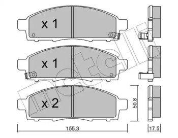 Тормозные колодки METELLI для NISSAN NV200 / EVALIA автобус 1.5 dci (M20, M20M)