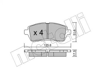 Тормозные колодки METELLI для FORD FIESTA VI 1.5 TDCi