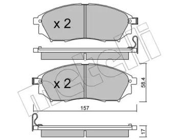 Тормозные колодки METELLI для NISSAN MURANO III (Z52_) 3.5 V6