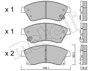 Дисковой тормозной механизм METELLI для CHEVROLET CRUZE Station Wagon (J308) 1.4