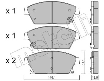 Дисковой тормозной механизм METELLI для CHEVROLET CRUZE Station Wagon (J308) 2.0 TD