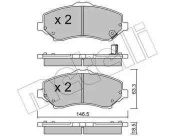 Тормозные колодки METELLI для DODGE JOURNEY 2.4 ECO+