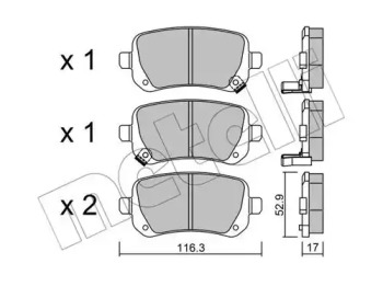 Тормозные колодки METELLI для DODGE JOURNEY 2.4 ECO+