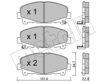 Дисковой тормозной механизм METELLI для HONDA ACCORD VIII универсал (CW) 2.4 i (CW2)
