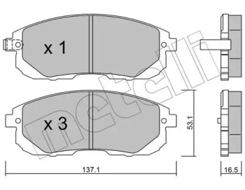 Дисковой тормозной механизм METELLI для SUZUKI SX4 (EY, GY) 1.6 VVT 4x4 (RW 416)