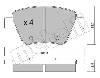 Тормозные колодки METELLI для VW GOLF VI (5K1) 1.6