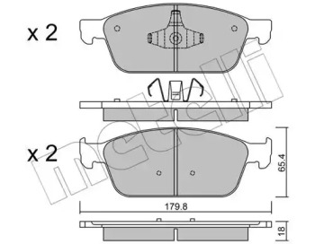 Дисковой тормозной механизм METELLI для FORD KUGA II (DM2) 2.0 TDCi