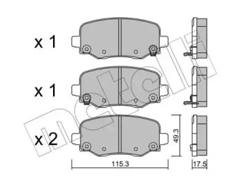 Дисковой тормозной механизм METELLI для JEEP RENEGADE вездеход закрытый (BU) 1.4 4x4