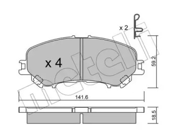 Дисковой тормозной механизм METELLI для NISSAN QASHQAI II (J11, J11_) 1.6 dCi ALL MODE 4x4-i