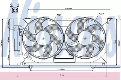 Система воздушного охлаждения NISSENS для PEUGEOT 306 Кабриолет (7D, N3, N5) 1.6