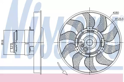 Система воздушного охлаждения NISSENS для VW TRANSPORTER IV c бортовой платформой/ходовая часть (70XD) 2.4 D