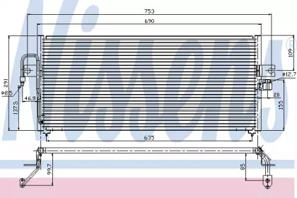 Кондиционер NISSENS для NISSAN ALMERA I (N15) 2.0 D