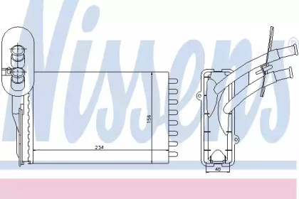 Салонный теплообменник NISSENS для VW GOLF III (1H1) 1.8 Syncro (1HX1)