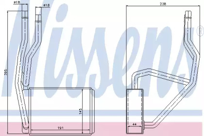 Водяной / масляный радиатор NISSENS для MAZDA 2 (DY) 1.4