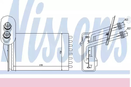 Салонный теплообменник NISSENS для VW BORA Variant (1J6) 1.4 16V