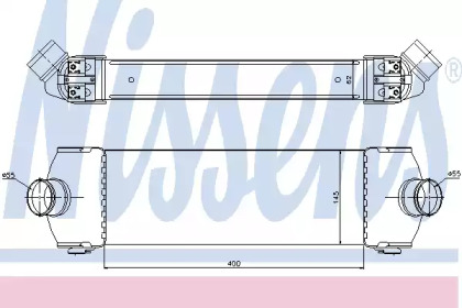 Охладитель наддувочного воздуха (интеркулер) NISSENS для FORD TRANSIT TOURNEO 2.2 TDCi