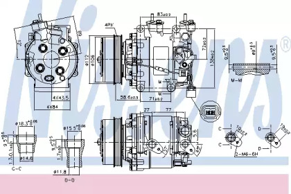 Кондиционер NISSENS для HONDA CR-Z (ZF) 1.5 Hybrid (ZF1)