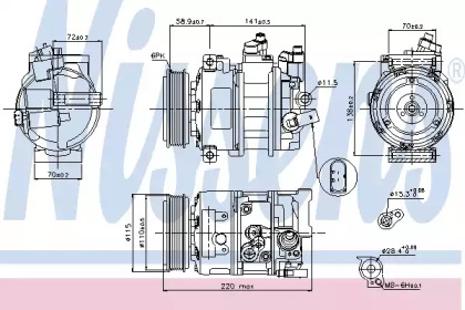 Компрессор/детали NISSENS для VW CRAFTER 30-50 c бортовой платформой/ходовая часть (2F_) 2.5 TDI