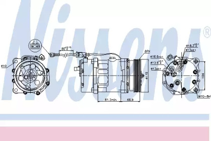 Кондиционер NISSENS для VW MULTIVAN V (7HM, 7HN, 7HF, 7EF, 7EM, 7EN) 1.9 TDI