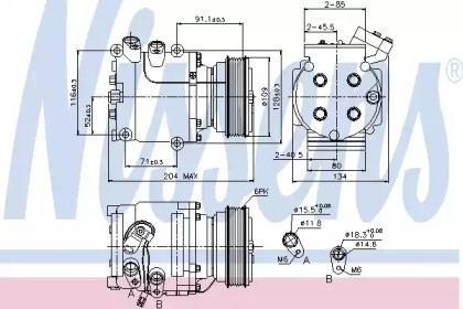 Кондиционер NISSENS для HONDA PRELUDE V (BB_) 2.2 16V (BB6, BB8)