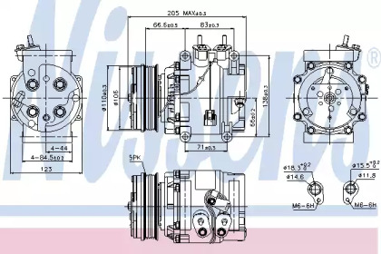 Кондиционер NISSENS для HONDA JAZZ II (GD_, GE3, GE2) 1.2 i-DSI (GD5, GE2)