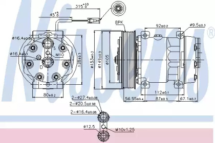 Кондиционер NISSENS для NISSAN CABSTAR (F24M, F24W) 35.13 DCI, 45.13 DCI 2.5 (F24M)