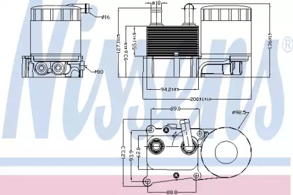 Масляный радиатор NISSENS для FORD TOURNEO CONNECT 1.8 TDCi /TDDi /DI