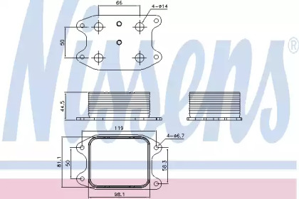 Водяной / масляный радиатор NISSENS для VW POLO (6R, 6C) 1.0 TSI