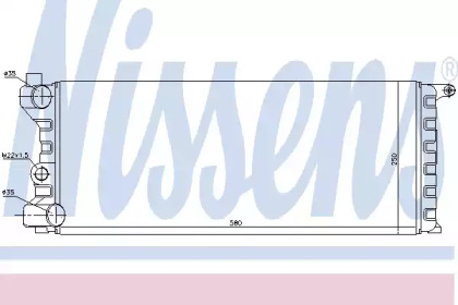 Водяной радиатор NISSENS для FIAT PANDA (141_) 1000 4x4