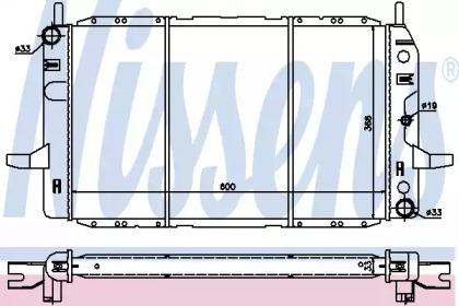Водяной радиатор NISSENS для FORD SIERRA Хэтчбек (GBC, GBG) 2.0 i Cat